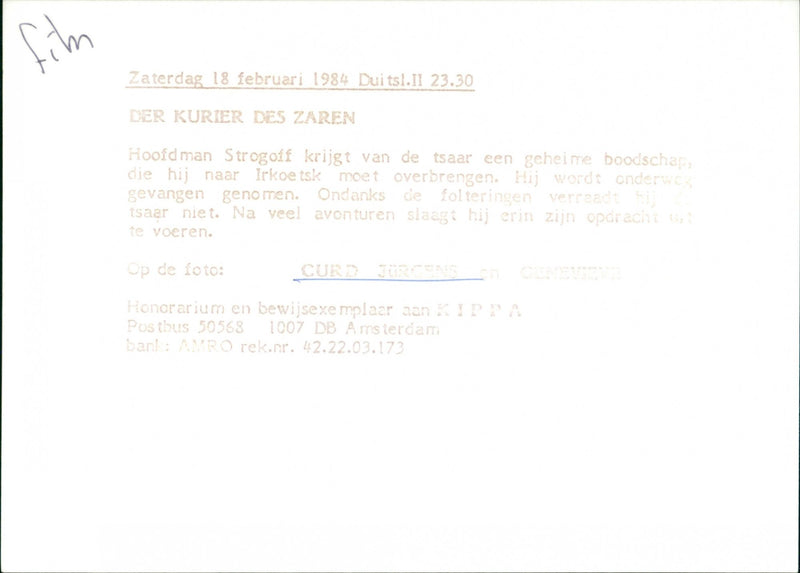 Der Kurier des Zaren - Vintage Photograph