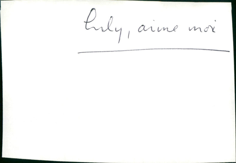Lily, aime-moi - Vintage Photograph
