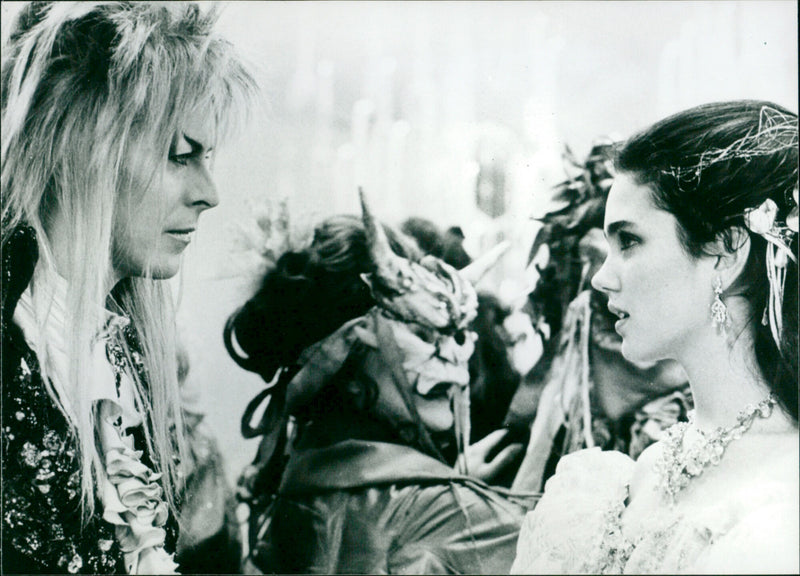 David Bowie and Jennifer Connelly - Labyrinth - Vintage Photograph