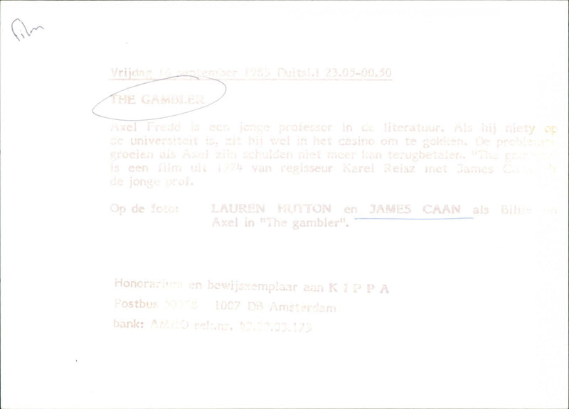 Lauren Hutton and James Caan - Vintage Photograph