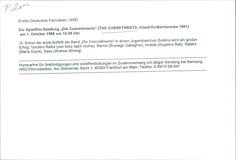 The Commitments - Vintage Photograph