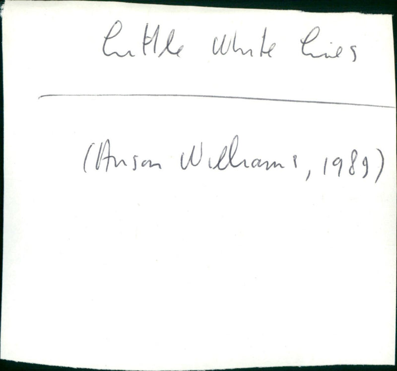 ‎Little White Lies - Vintage Photograph