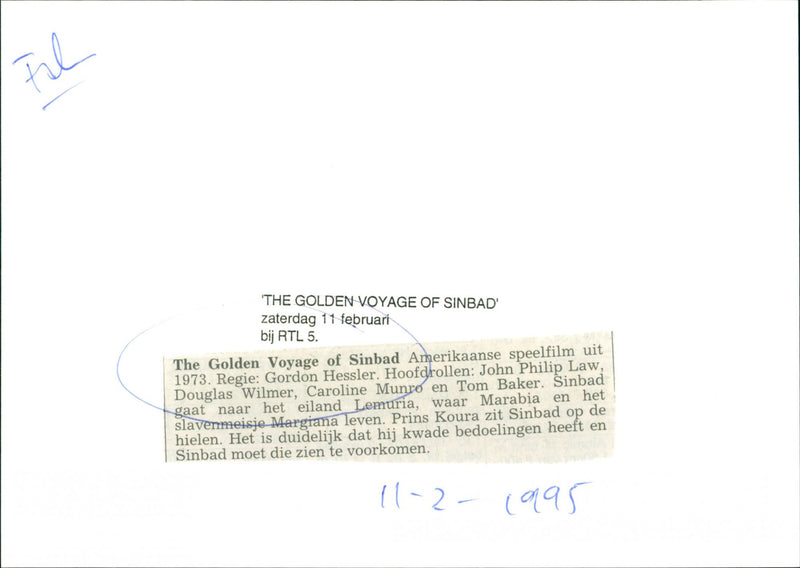 The Golden Voyage Of Sinbad - Vintage Photograph