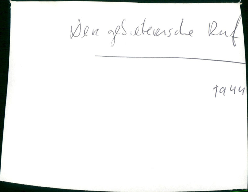 Der gebieterische Ruf - Vintage Photograph