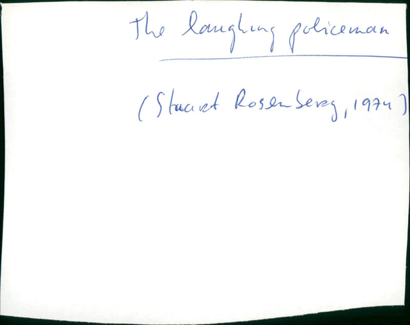 The Laughing Policeman - Vintage Photograph