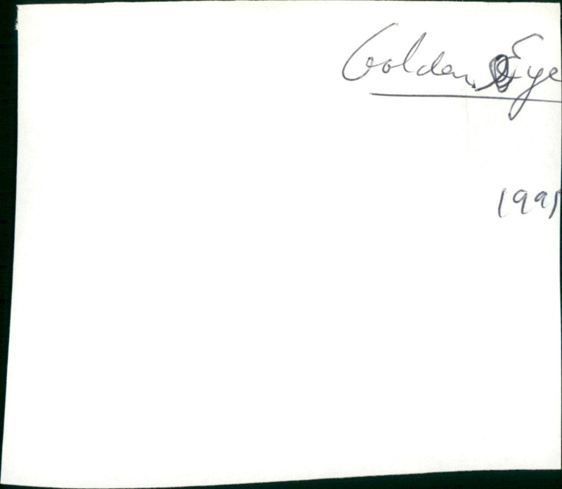 GoldenEye - Vintage Photograph