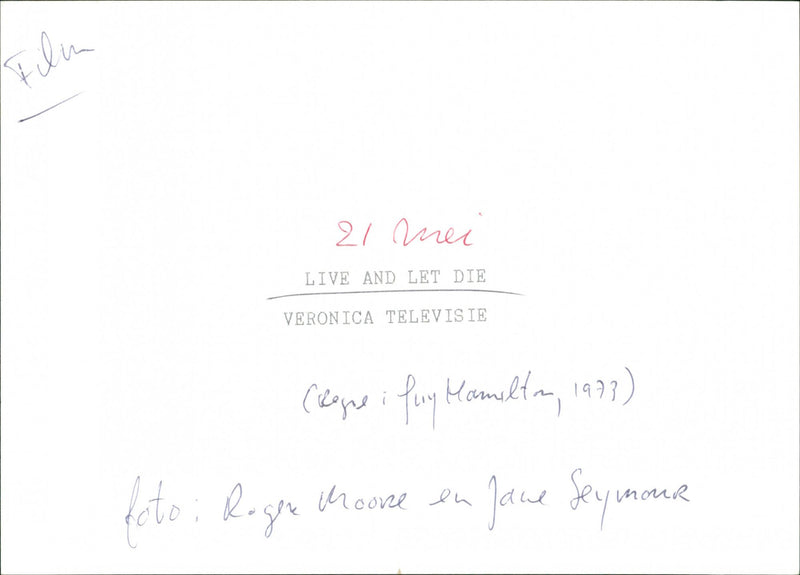 Live and Let Die - Vintage Photograph