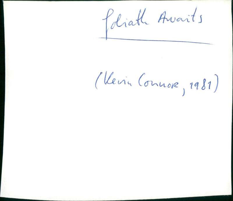 Goliath Awaits - Vintage Photograph