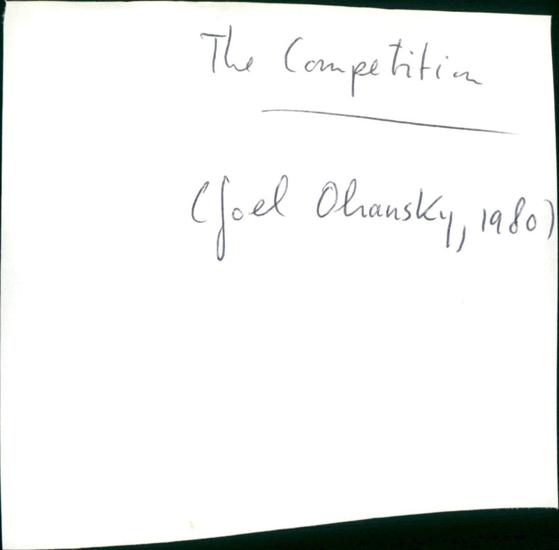 The Competition - Vintage Photograph