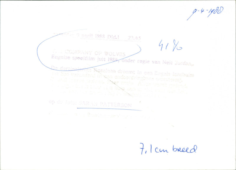 Sarah Patterson - The Company of Wolves - Vintage Photograph