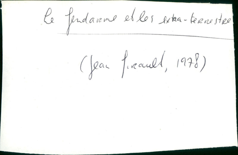 Le gendarme et les extra-terrestres - Vintage Photograph