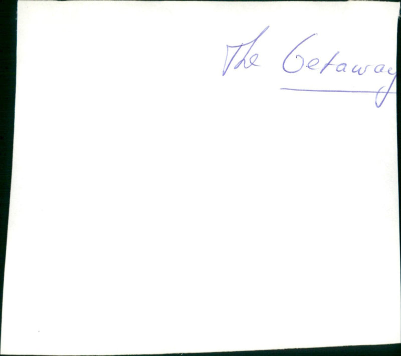 The Getaway - Vintage Photograph