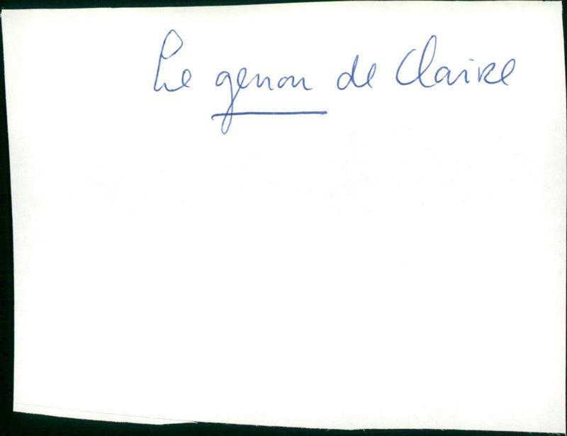 Le Genou de Claire - Vintage Photograph