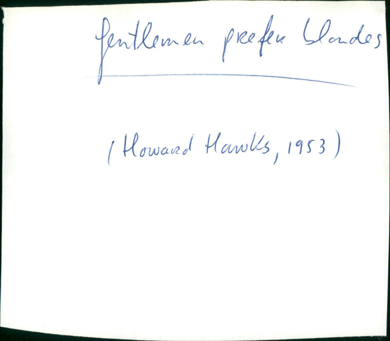 Gentlemen Prefer Blondes - Vintage Photograph