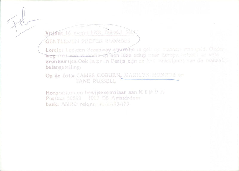 Gentlemen Prefer Blondes - Vintage Photograph