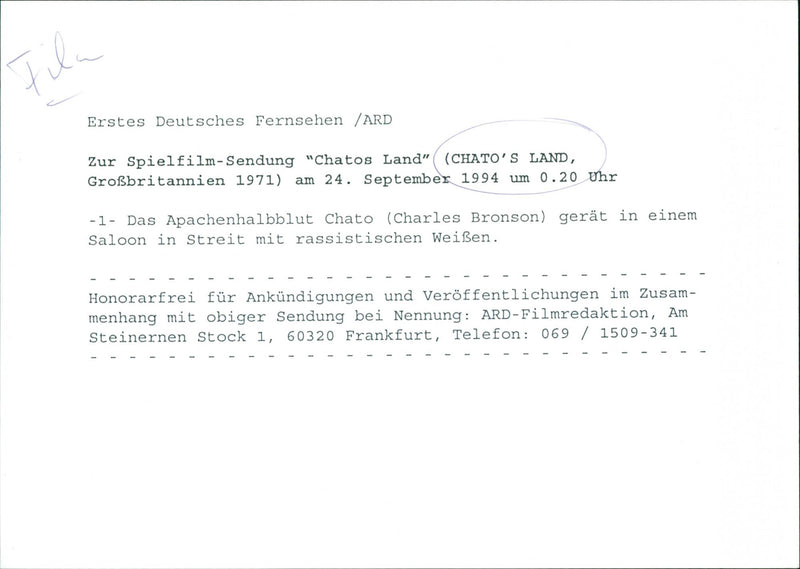 Chato's Land - Vintage Photograph