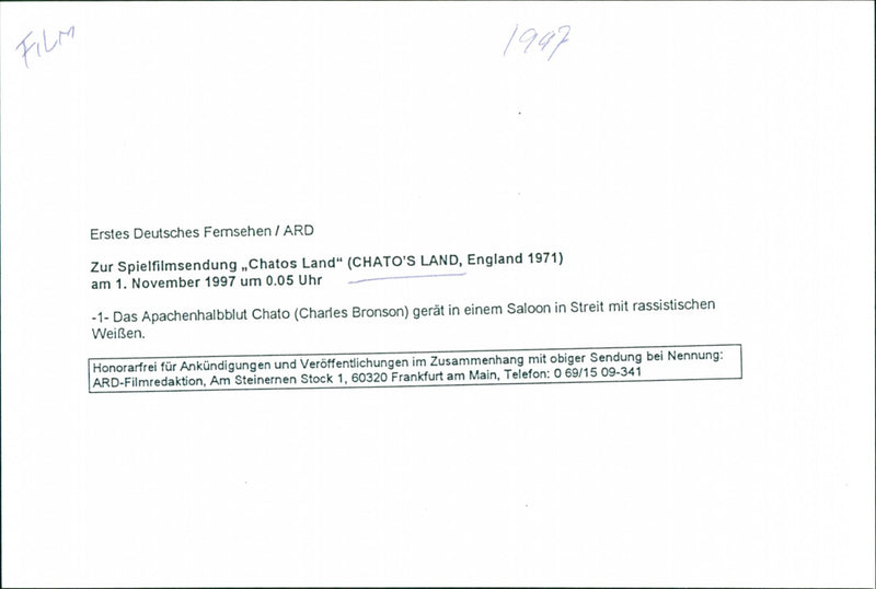 Chato's Land - Vintage Photograph