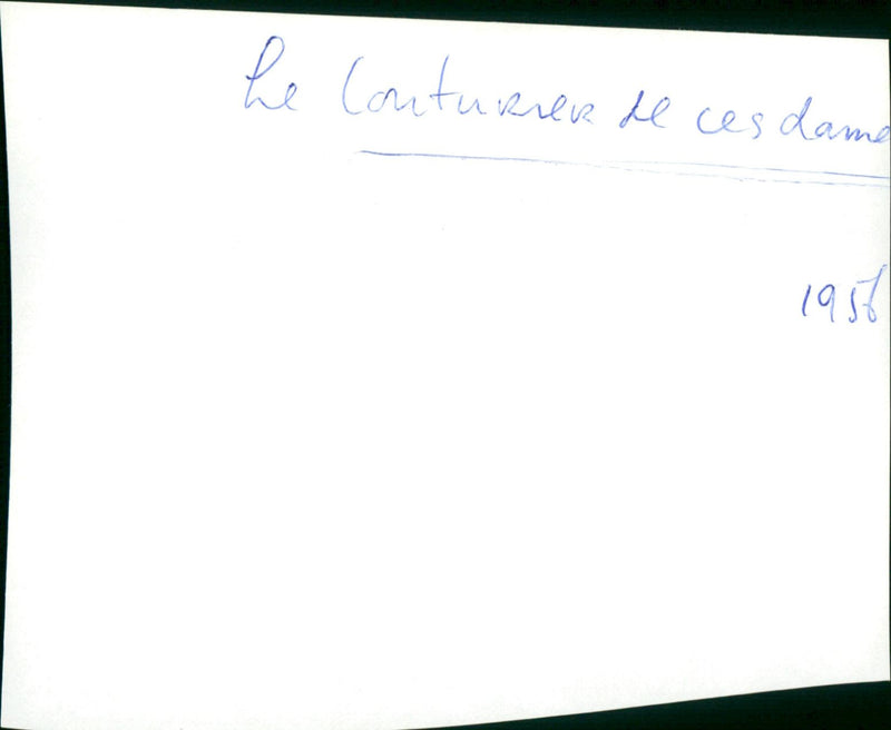 Le Couturier de ces dames - Vintage Photograph