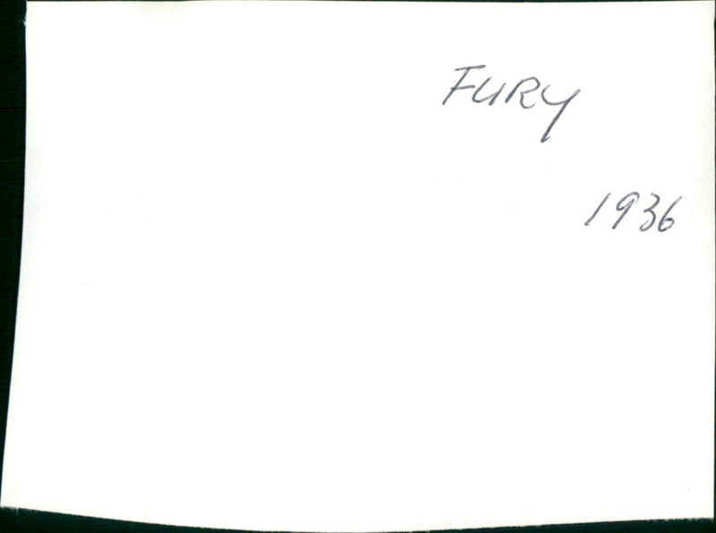 Fury - Vintage Photograph