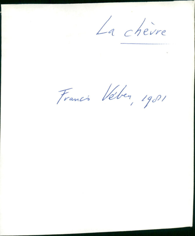 La Chèvre - Vintage Photograph