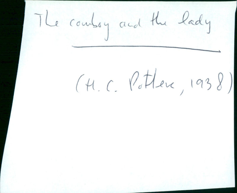 The Cowboy and the Lady - Vintage Photograph