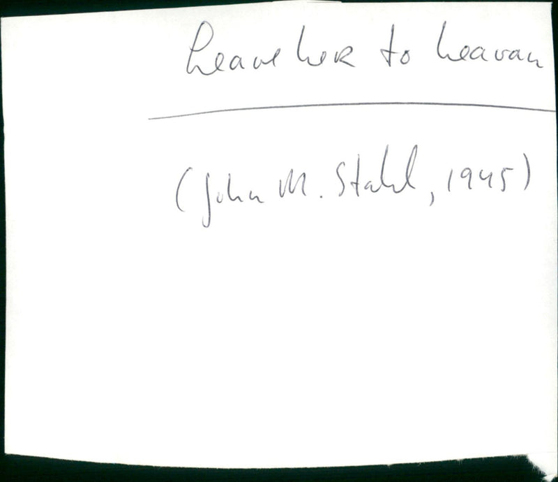 Leave Her to Heaven - Vintage Photograph