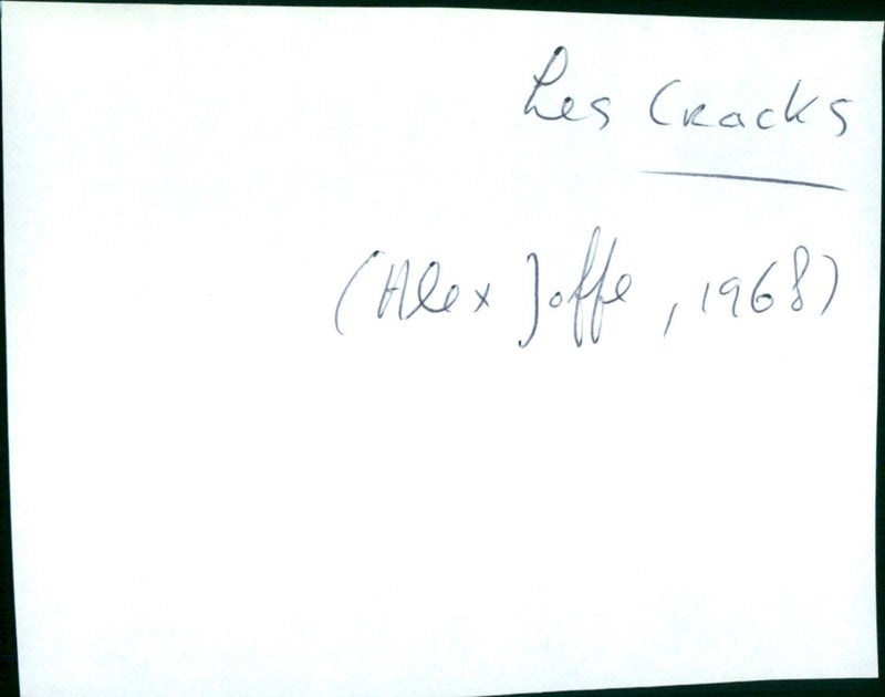 Les cracks - Vintage Photograph