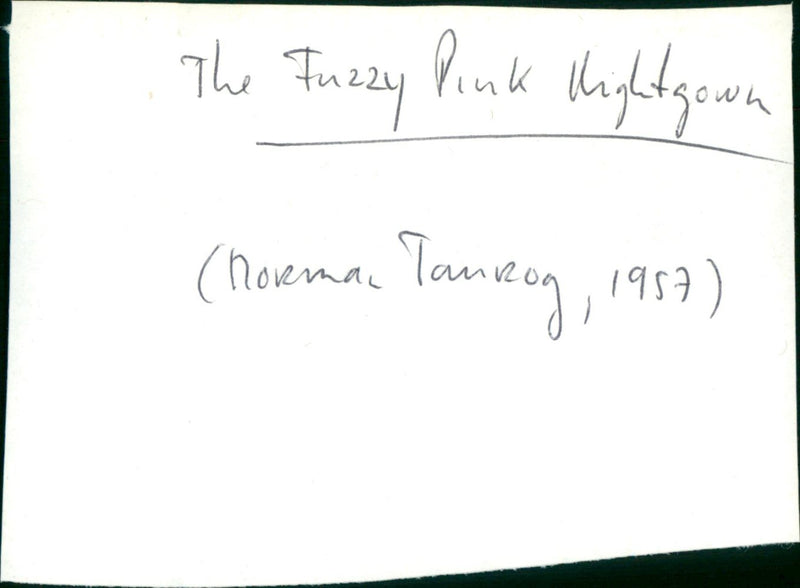 The Fuzzy Pink Nightgown - Vintage Photograph