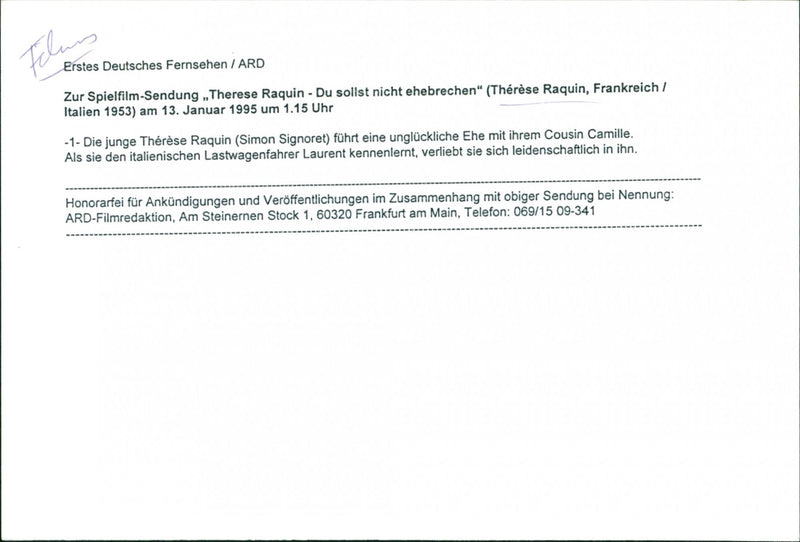 Thérèse Raquin - Vintage Photograph