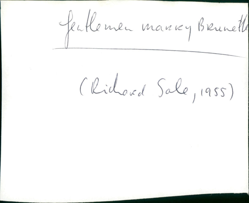 Gentlemen Marry Brunettes - Vintage Photograph