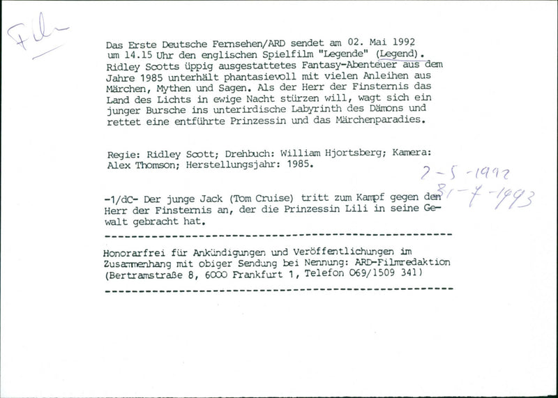 Legend - Vintage Photograph