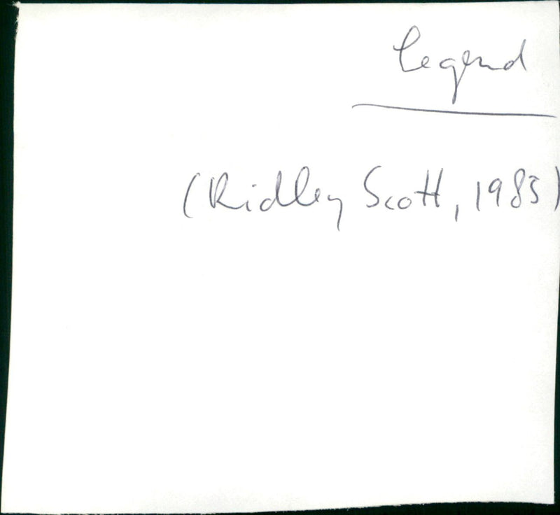 Legend - Vintage Photograph