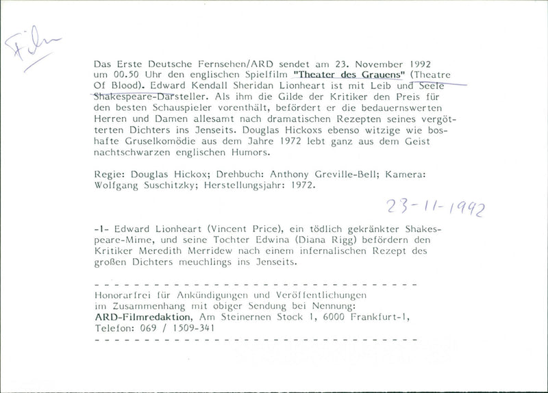 Theatre of blood - Vintage Photograph