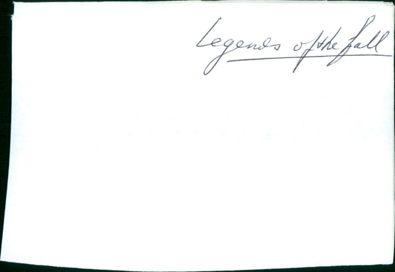 Legends of the Fall - Vintage Photograph