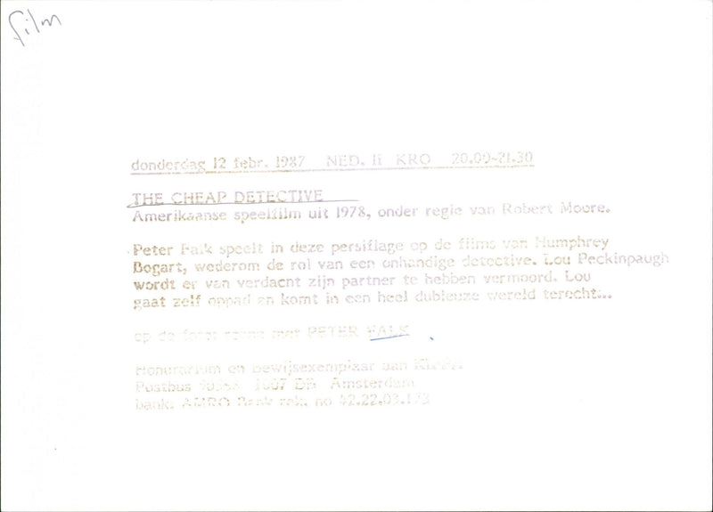 The Cheap Detective - Vintage Photograph