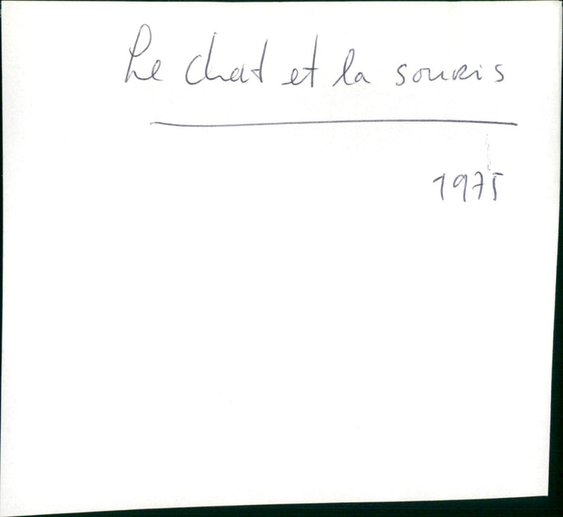 Le Chat et la Souris - Vintage Photograph