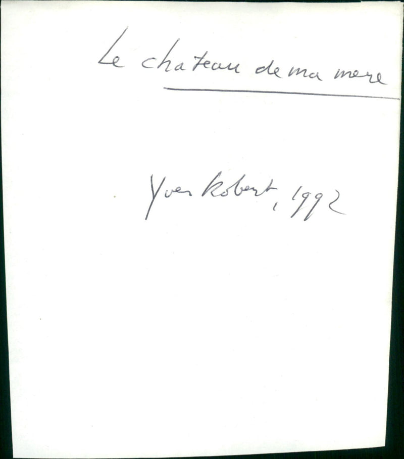 Le château de ma mère - Vintage Photograph