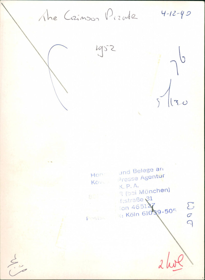 The Crimson Pirate - Vintage Photograph