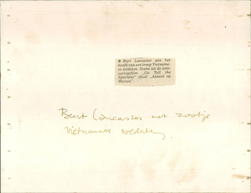 Go Tell the Spartans - Vintage Photograph