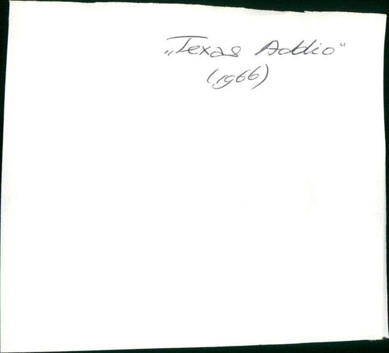 Texas Addios - Vintage Photograph