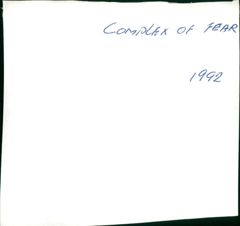 Complex of Fear - Vintage Photograph