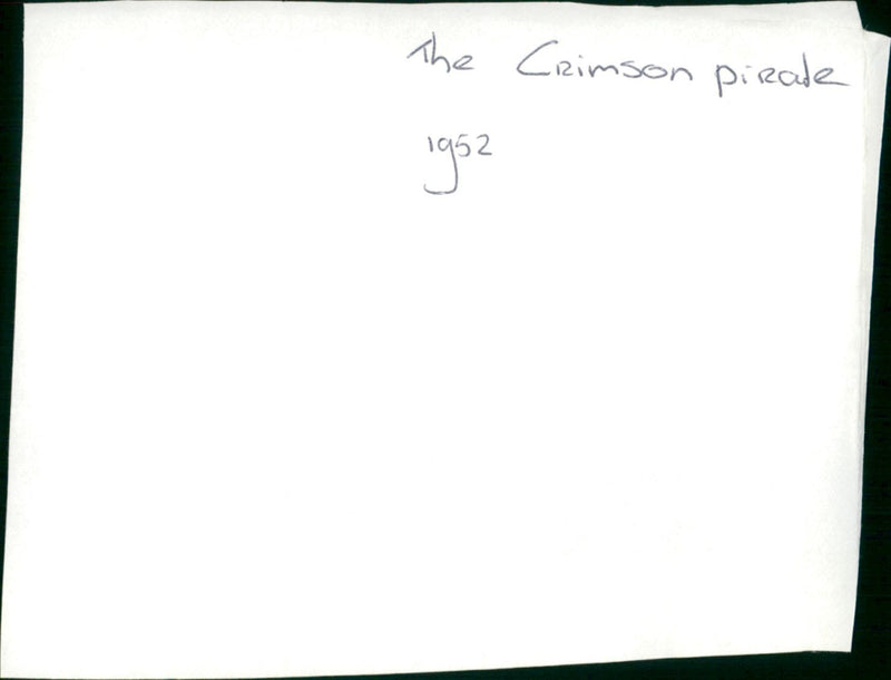 The Crimson Pirate - Vintage Photograph