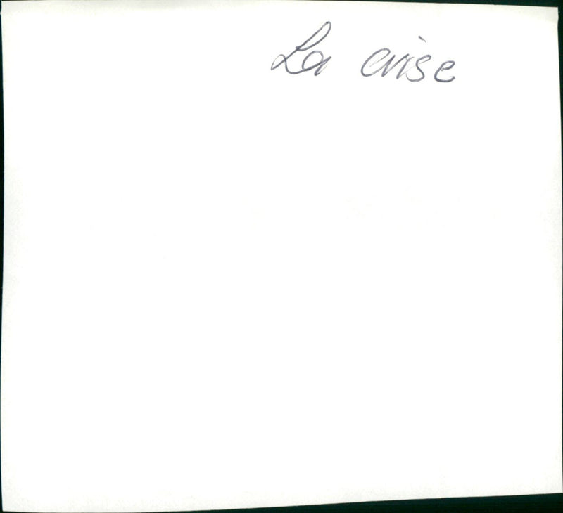 La crise - Vintage Photograph