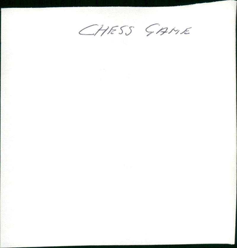 Chess Game - Vintage Photograph
