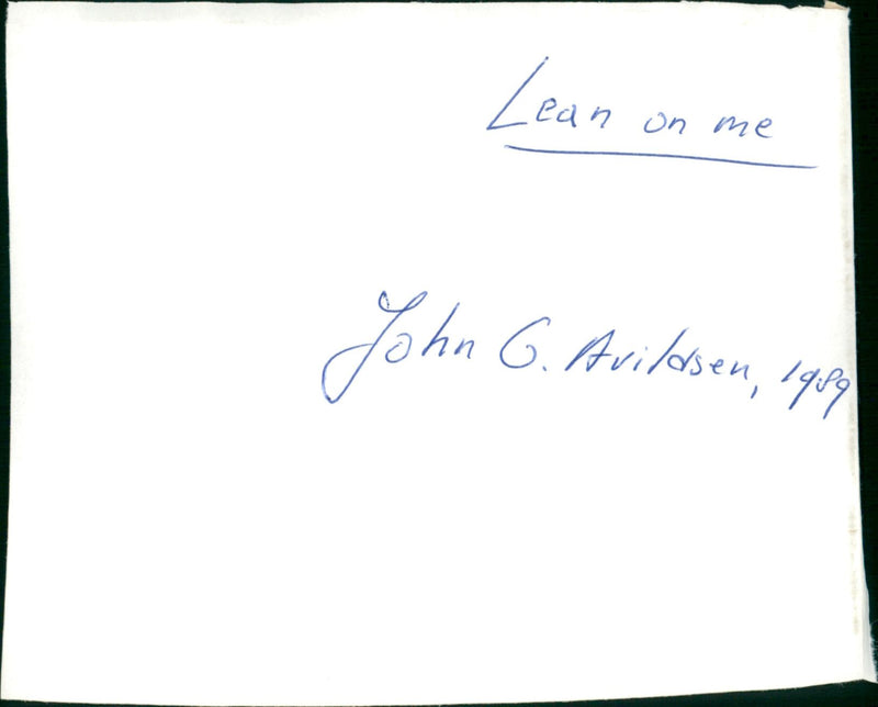 Lean on Me - Vintage Photograph