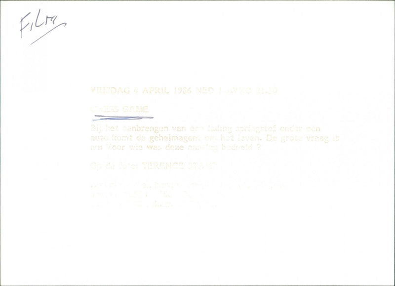 Chess Game - Vintage Photograph