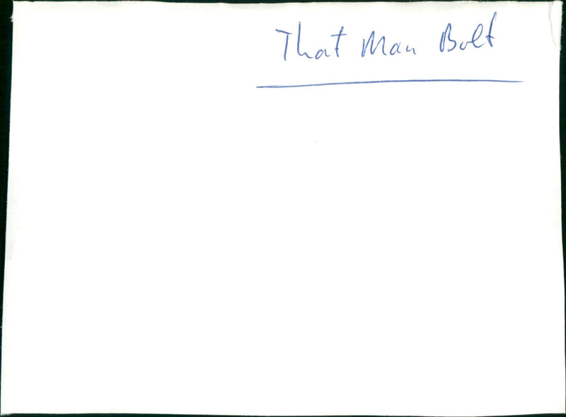 That Man Bolt - Vintage Photograph
