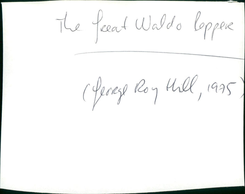 The Great Waldo Pepper - Vintage Photograph
