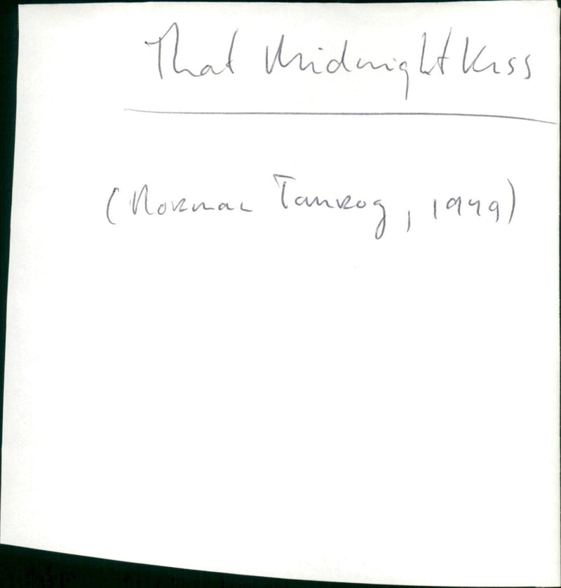 That Midnight Kiss - Vintage Photograph