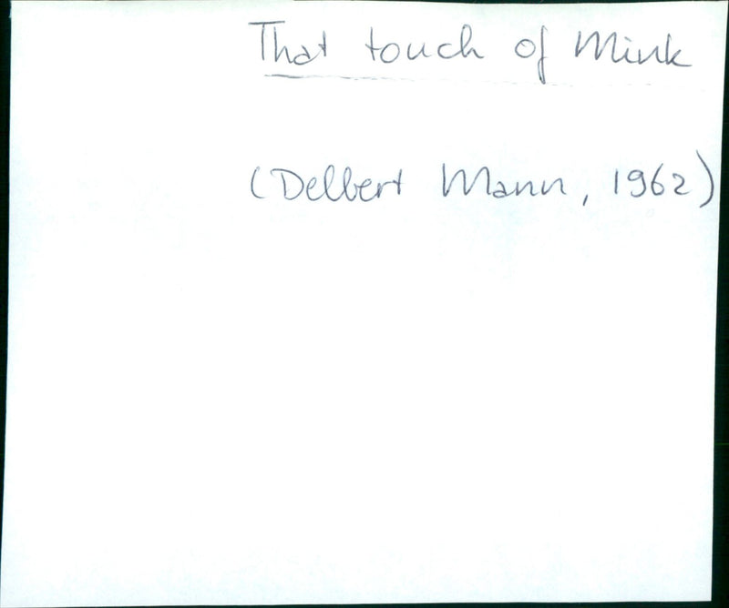 That Touch Of Mink - Vintage Photograph